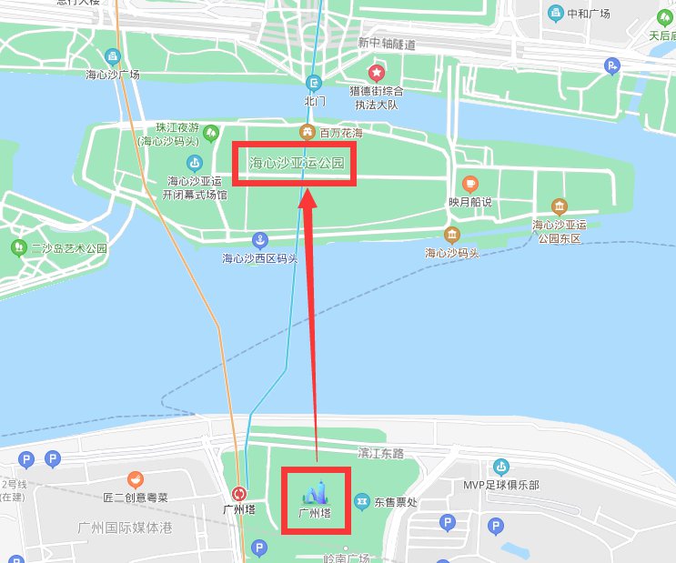 海心沙亚运公园,分会场在北京路商圈,海珠广场,珠江琶醍啤酒文化创意