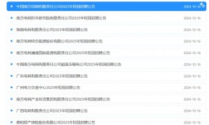 南方电网校园招聘笔试时间暂定为2024年12月上旬/2025年3月